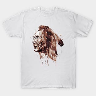 Indian Warrior Sepia Tones T-Shirt